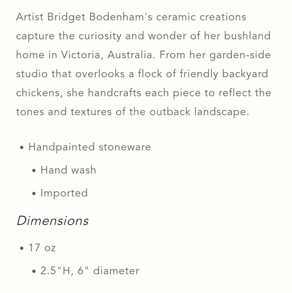 NIB Anthropologie Yesteryear Bowl- Stripe - Picture 4 of 4